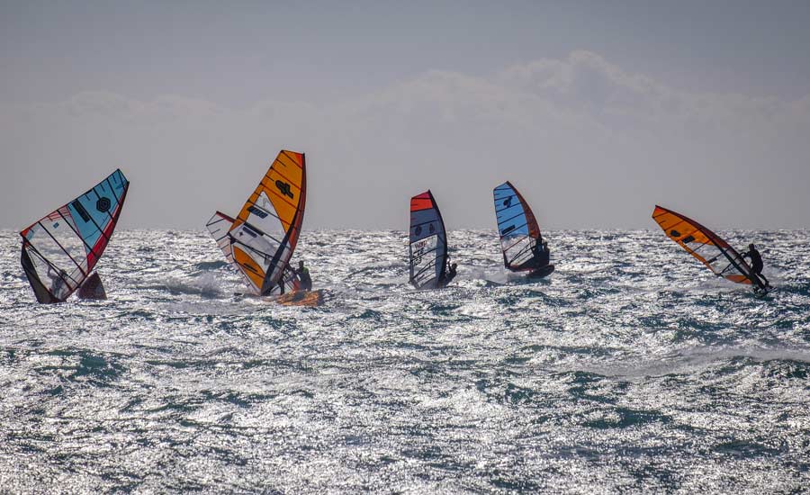 Wind Surfers on Majorca's North Coast
